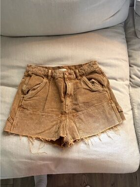 BDG Tan Corduroy High-Rise Shorts
